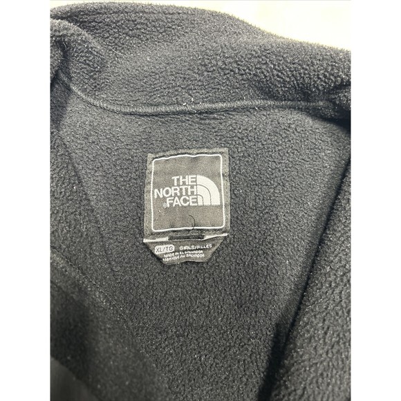 The North Face Girls Fleece Jacket Black Pockets Full Zip Polartec Size XL - Picture 5 of 9